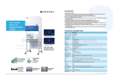 NSF Certified Class II A2 Biological Safety Cabinet 007/008