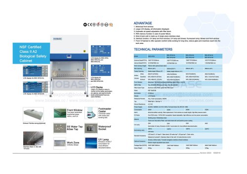 NSF Certified Class II A2 Biological Safety Cabinet 009/010