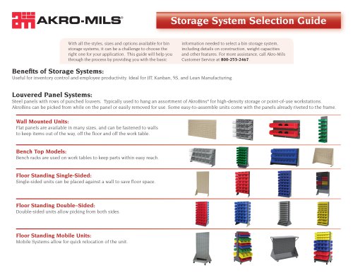 Storage System Selection Guide