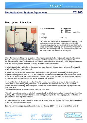 Neutralization System Aquaclean TC 105