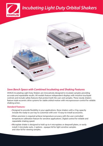 Incubating Light Duty Orbital Shakers