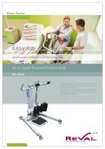 Sit-to-stand powered patient hoist