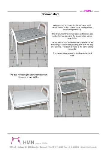 SHOWER STOOL WITH FIXED SEAT HEIGHT