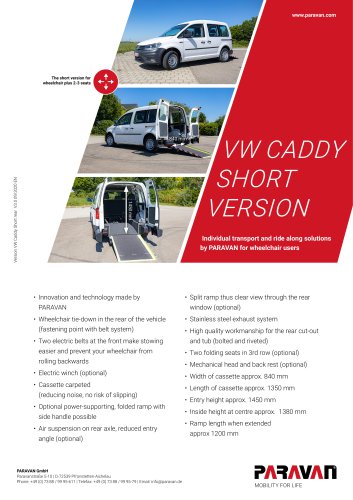 VW CADDY SHORT VERSION