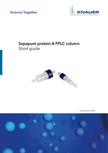 Sepapure protein A FPLC column