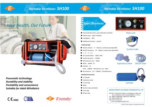 Portable Ventilator SH100