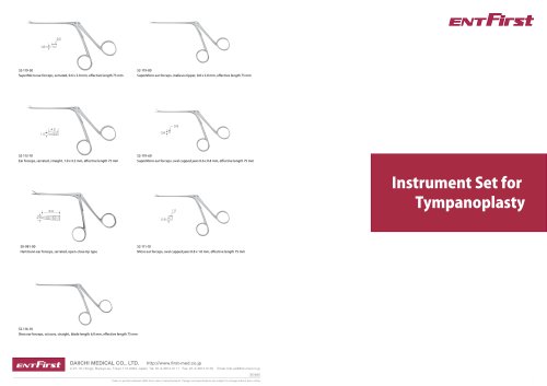 Instrument Set for Tympanoplasty
