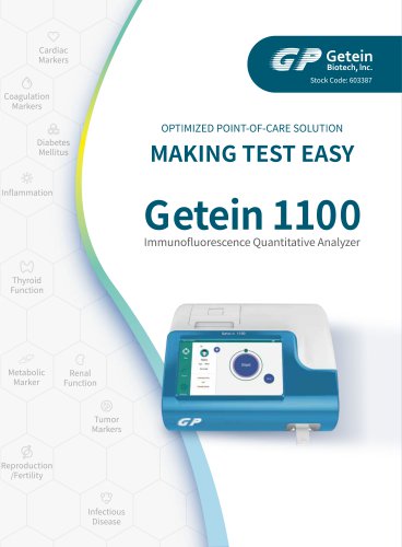 Getein 1100 POCT Immunofluorescence Analyzer