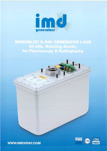 MONOBLOC X-RAY GENERATOR I-40R 40 kHz, Rotating Anode, for Fluoroscopy & Radiography