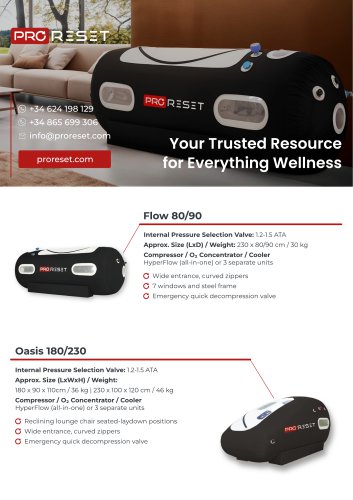 ProReset - Hyperbaric Oxygen Chamber (Softshell)