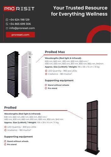 ProReset - Red Light Devices (Portable)