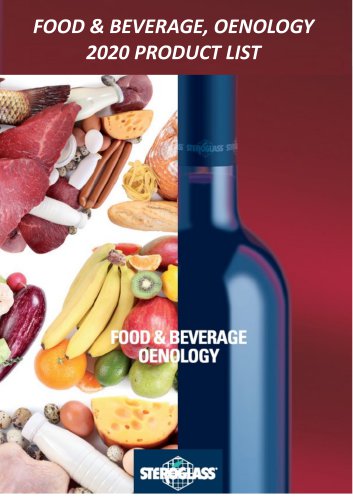 FOOD & BEVERAGE ,OENOLOGY 2020 Product list