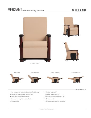 VERSANT trendelenburg recliner