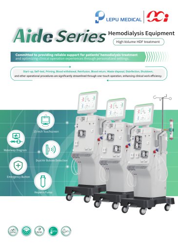 Hemodialysis machine with hemodiafiltration Aide series