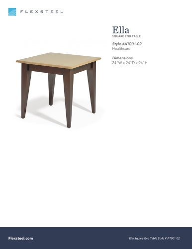 Ella: SQUARE END TABLE | 24"W x 24"D x 24"H