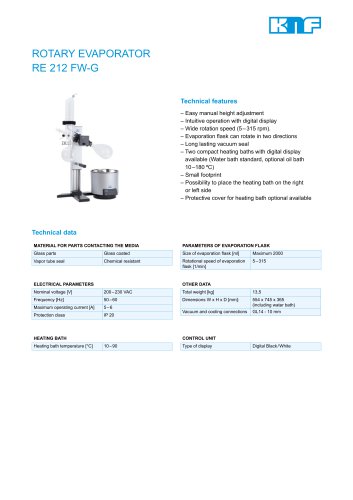 Datasheet RE 212 FW-G