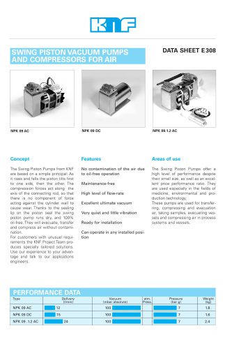 SWING PISTON VACUUM PUMPS AND COMPRESSORS FOR AIR