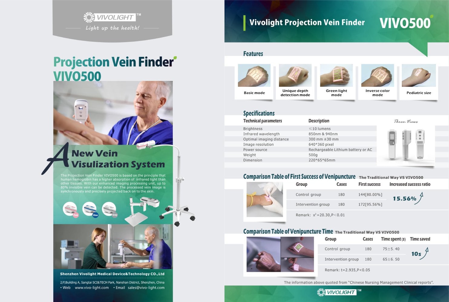 VIVO500 flyer - Shenzhen Vivolight Medical Device & Technology