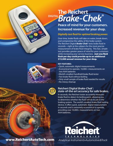 The Reichert Digital Brake-Chek® Brochure