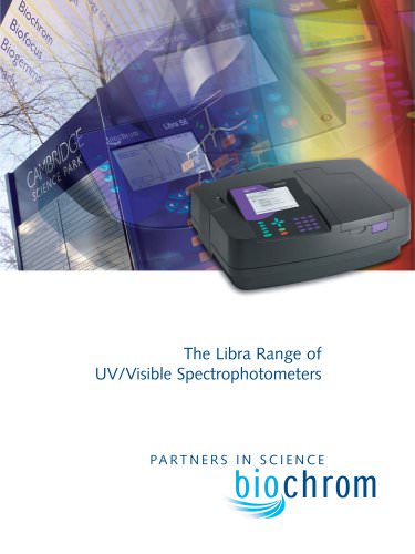 The Libra Range of  UV/Visible Spectrophotometers